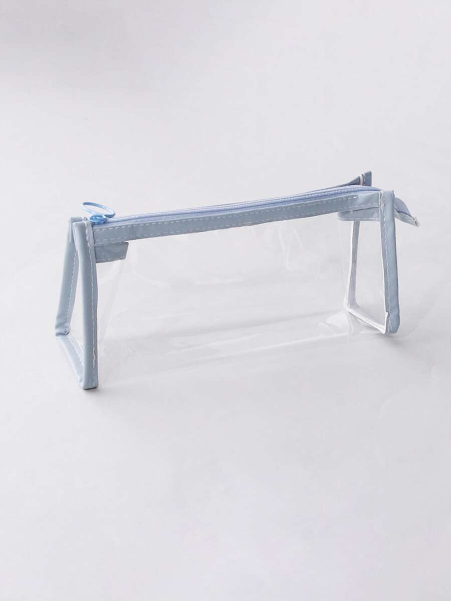 1个透明铅笔袋 - 藍色 - 查看 1