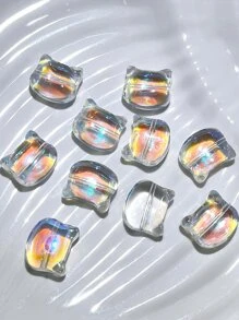 10入組/套貓貓設計DIY珠子 - 白色 - 查看 2