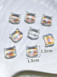 10入組/套貓貓設計DIY珠子 - 白色 - 查看 3