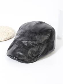 Men Solid Flat Cap