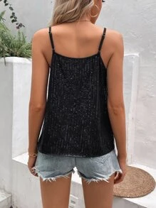 Chiquease Chain Detail Cami Top - Black - View 2