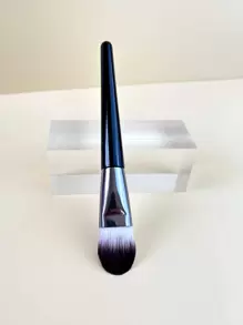 1支塑料粉底刷，粉底刷，遮瑕刷，腮红刷，修容刷，腮红刷，古铜粉刷，散粉刷，粉底刷，腮红刷 - 黑色 - 查看 1