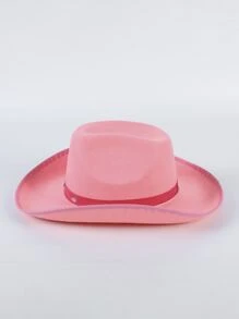 Belt Decor Cowboy Hat - Pink - View 4