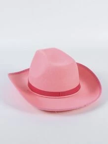 Belt Decor Cowboy Hat - Pink - View 6