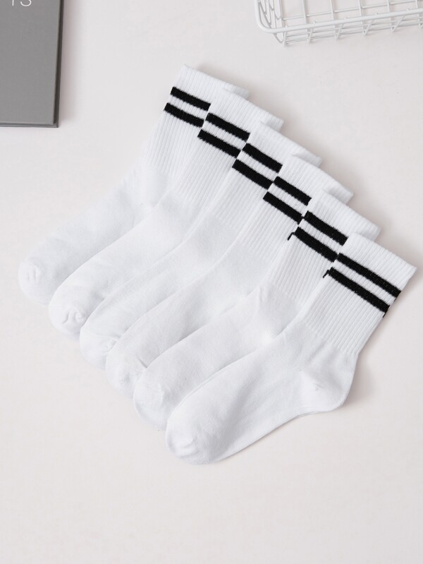 Homme 6 paires Chaussettes à rayures