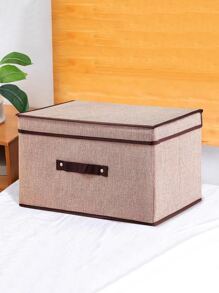 1 件纯色米色可折叠收纳盒，现代手持式大型衣服收纳盒，适用于家庭万圣节装饰万圣节服装秋季装饰节日装饰 - 米色 - 查看 4