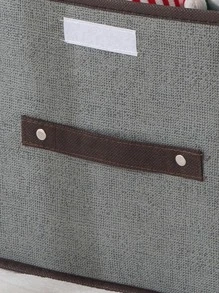 1 件纯色米色可折叠收纳盒，现代手持式大型衣服收纳盒，适用于家庭万圣节装饰万圣节服装秋季装饰节日装饰 - 米色 - 查看 5