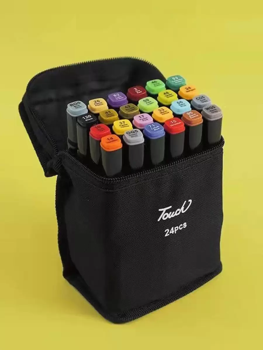 24 cái Bút đánh dấu màu hỗn hợp - màu đen - Xem 1