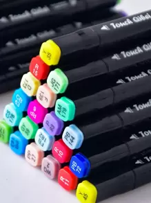 24 cái Bút đánh dấu màu hỗn hợp - màu đen - Xem 4