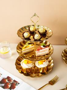 3不銹鋼托盤和1入組支架歐式廚房廚房托盤 - 金色 - 查看 1