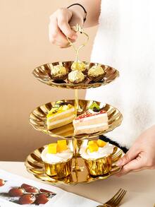 3不銹鋼托盤和1入組支架歐式廚房廚房托盤 - 金色 - 查看 2