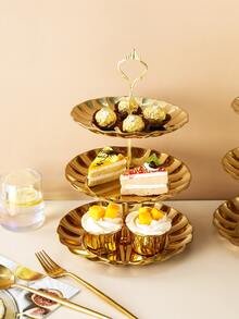 3不銹鋼托盤和1入組支架歐式廚房廚房托盤 - 金色 - 查看 4