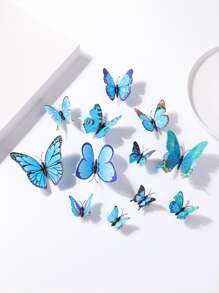 12 cái kẹp tóc trang trí hình bướm ngẫu nhiên - Nhiều màu - Xem 3