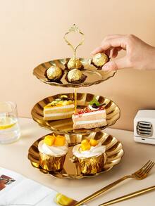 3不銹鋼托盤和1入組支架歐式廚房廚房托盤 - 金色 - 查看 6