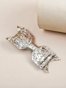 Kẹp tóc cá sấu trang trí nơ trang trí công phu - Vàng - Xem 2