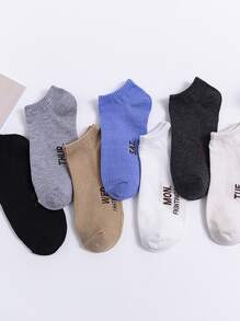 7pairs Men Letter Graphic Ankle Socks - Multicolor - View 2