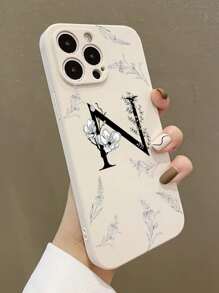 Letter Graphic Phone Case Compatible With iPhone15/15Plus/15Pro/15Promax
