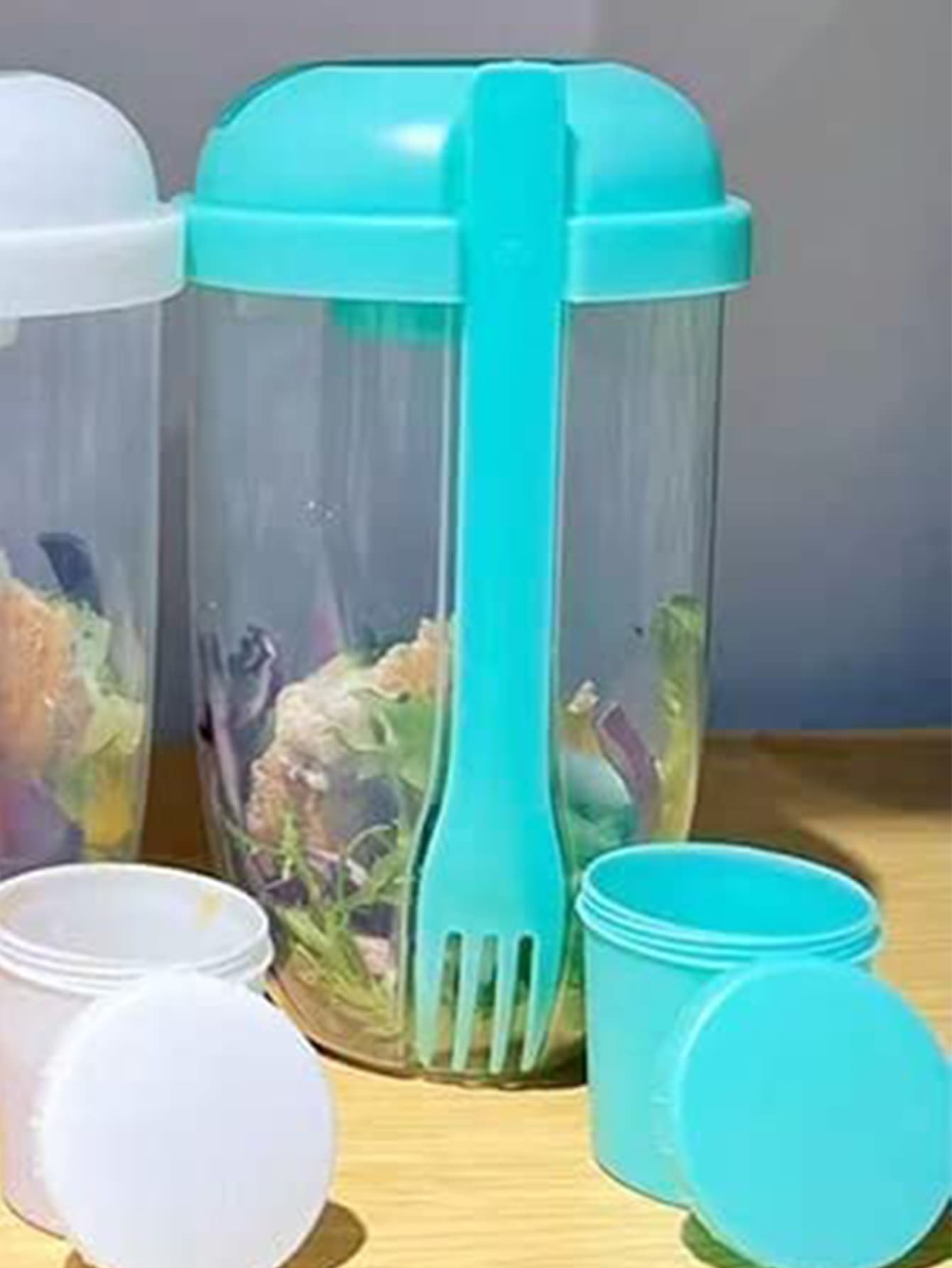 1pc Fresh Salad Cup, Keep Fit Salad Meal Shaker Cup, Portable Fruit