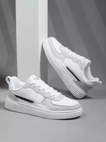 男士运动鞋，男士休闲鞋，时尚个性街头学生帅气鞋，系带男鞋，男士滑板鞋 - 彩色 - 查看 3