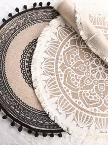 1 Thảm Kaki Placemat, Polyester Viền Viền Bàn Thảm Cho Nhà Bếp - Nhiều màu - Xem 8