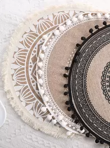 1 Thảm Kaki Placemat, Polyester Viền Viền Bàn Thảm Cho Nhà Bếp - Nhiều màu - Xem 7