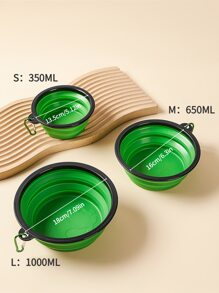 1入組可折疊寵物旅行碗 - 綠色 - 查看 4