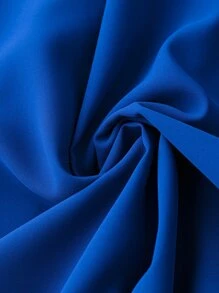 SHEIN Clasi Plus Butterfly Sleeve Knot Side Wrap Dress - Royal Blue - View 4