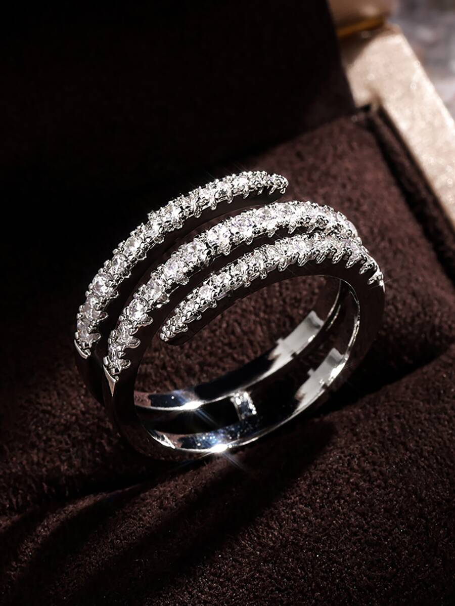 Cubic Zirconia Decor Ring