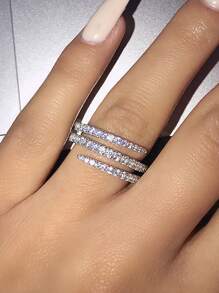 Cubic Zirconia Decor Ring