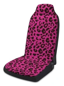 1pc Pink Leopard Print Car Seat Cover,Car Accessories