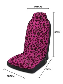 1pc Pink Leopard Print Car Seat Cover,Car Accessories