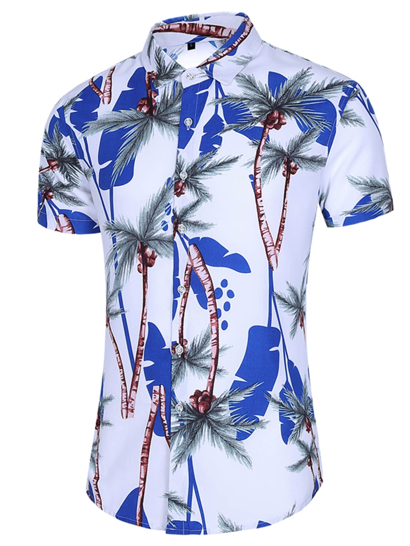 NITAGUT Áo sơ mi Nam Nút phía trước Nhiệt đới Boho - Nhiều màu - Xem 1