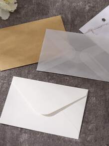 6pcs Solid Color Envelope - White - View 3