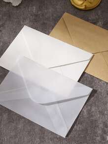 6pcs Solid Color Envelope - White - View 4