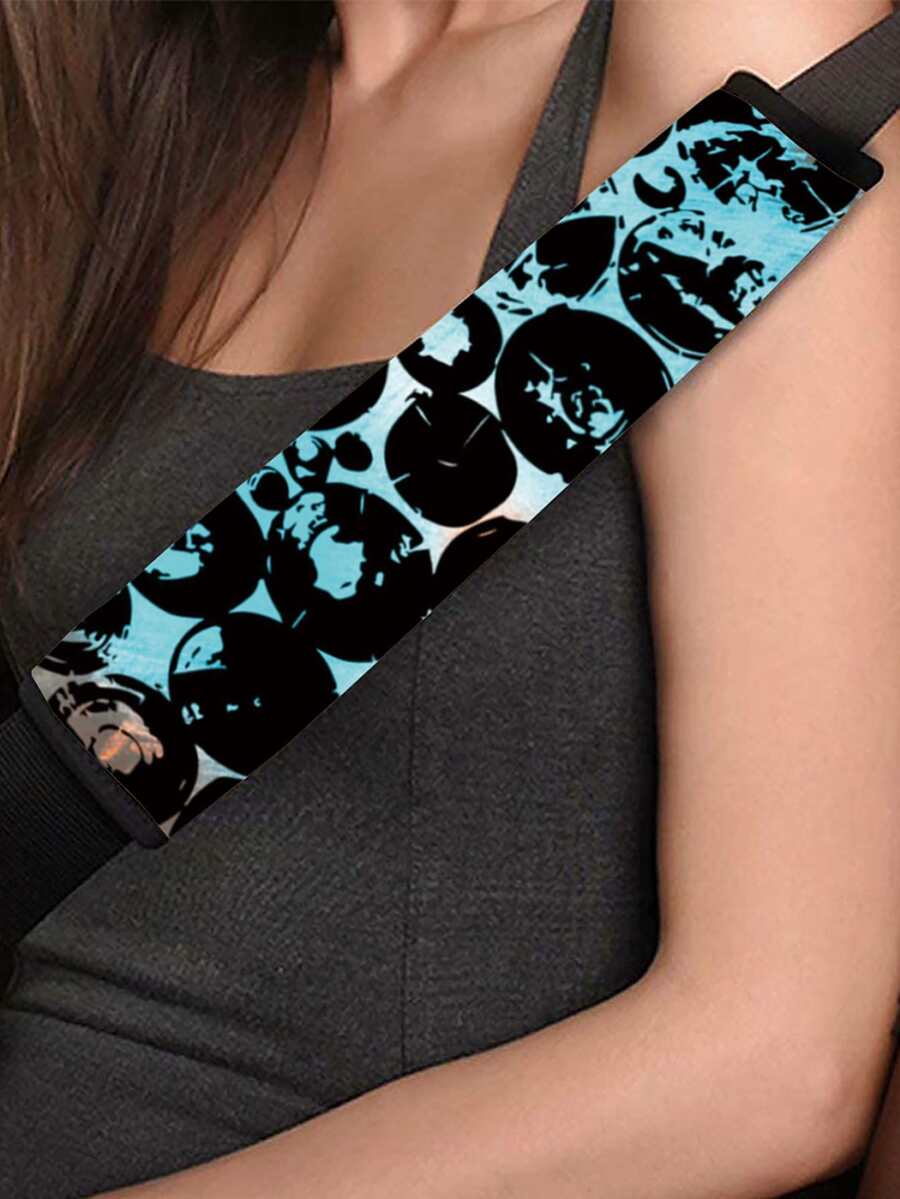 1pc Ball Pattern Car Seat Belt Pad - Multicolor - View 1