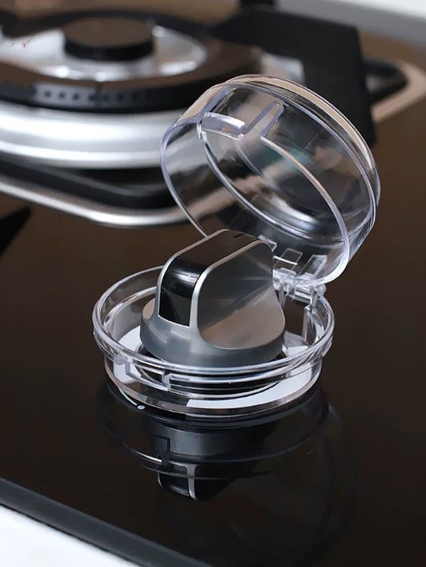 1 pièce PP Housse De Protection Pour Interrupteur De Cuisinière À Gaz , Transparent Couvercle De Bouton De Cuisinière À Gaz De Cuisine Pour Cuisine