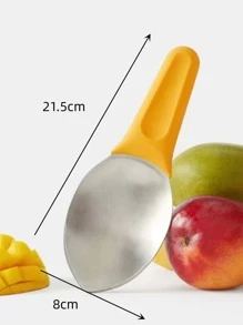 1pc Stainless Steel Mango Knife, Creative Mango Cutter For Household - Yellow - View 2