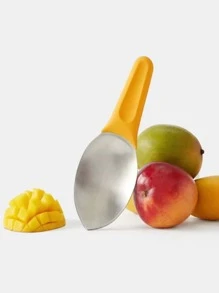 1pc Stainless Steel Mango Knife, Creative Mango Cutter For Household - Yellow - View 3