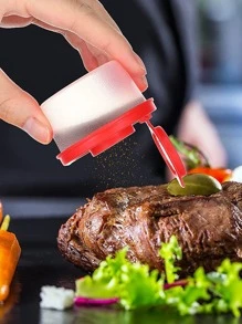 1入組圓形佐料盒 - 紅色 - 查看 2