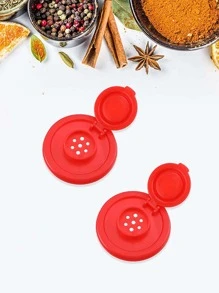 1入組圓形佐料盒 - 紅色 - 查看 4