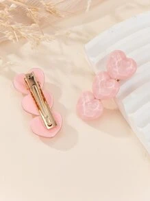 2 piezas Horquilla con adorno de corazón - Rosa - Ver 2