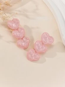2 piezas Horquilla con adorno de corazón - Rosa - Ver 3