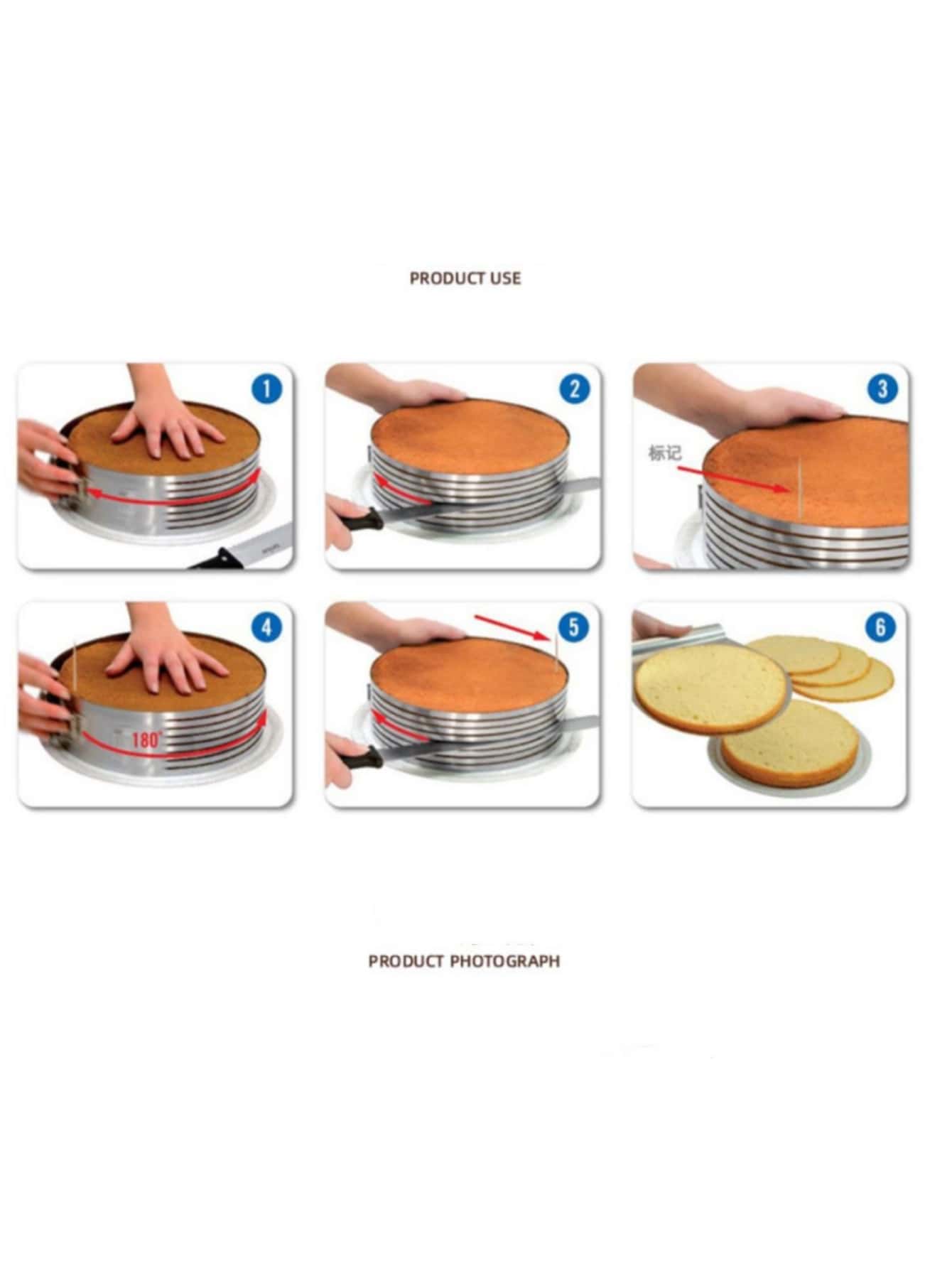 1入組不銹鋼蛋糕模廚房用經典蛋糕圈 - 銀色 - 查看 3