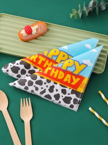 24入組/套紙質一次性餐巾可愛奶牛和標語圖形紙餐桌餐巾 - 彩色 - 查看 3