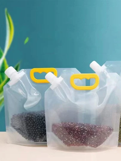 1入組便攜式PE食品儲物袋家用極簡主義透明儲物盒