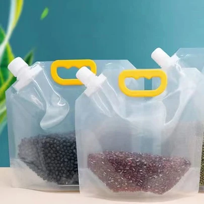 1入組便攜式PE食品儲物袋家用極簡主義透明儲物盒