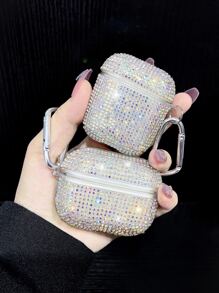 1pc Rhinestone Decor Case Compatible With Airpods - Multicolor - View 1