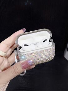 1pc Rhinestone Decor Case Compatible With Airpods - Multicolor - View 3