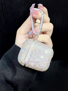 1pc Rhinestone Decor Case Compatible With Airpods - Multicolor - View 4