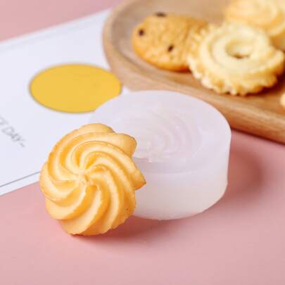 1 件硅胶模具，创意白色 S 设计 DIY 硅胶模具，适合 DIY